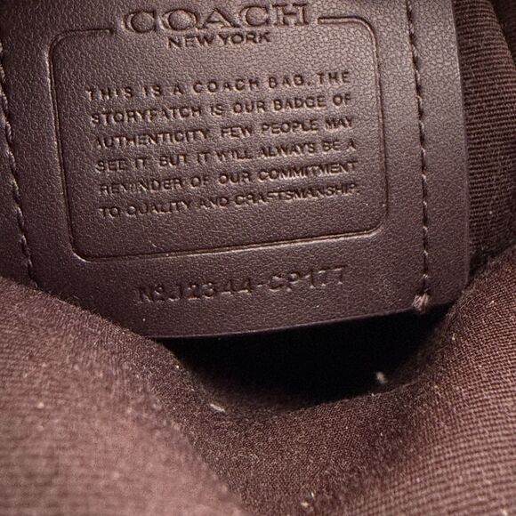 Coach Sullivan Jacquard black silver heart print crossbody purse bag handbag sma - Picture 14 of 16